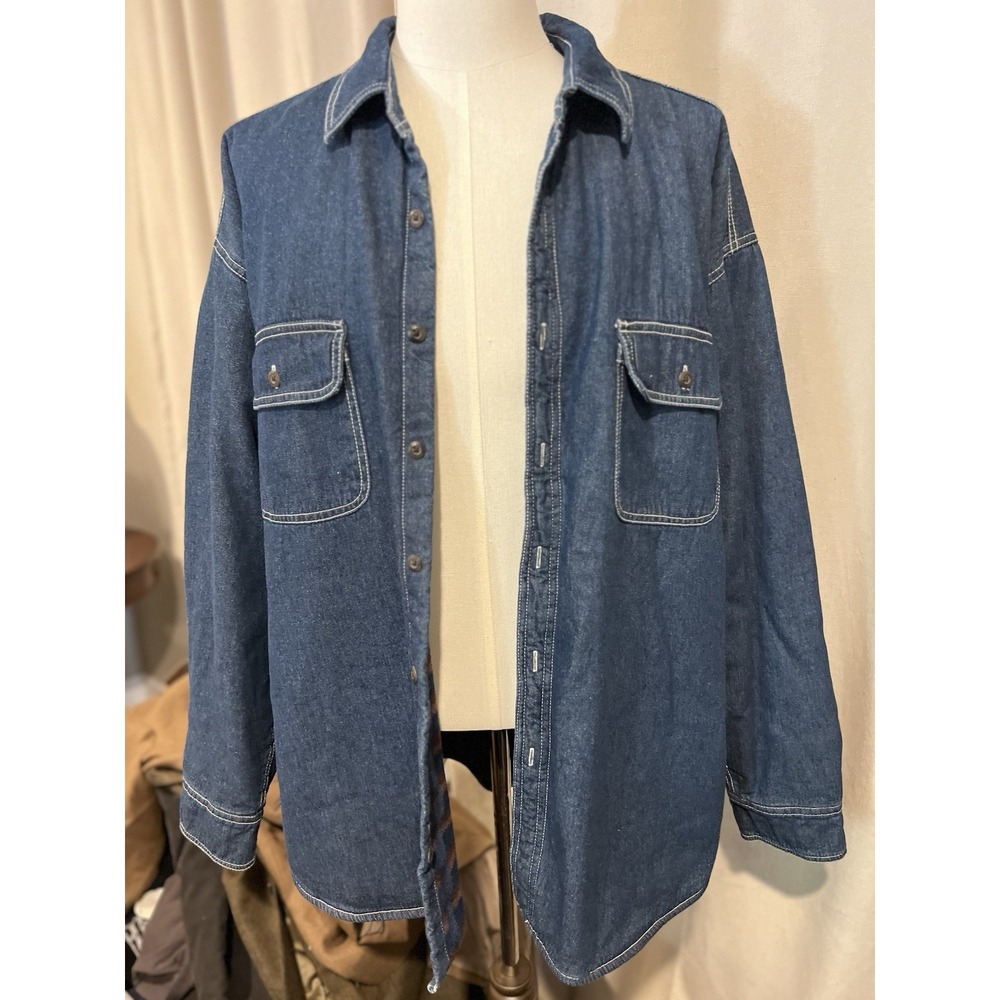 Levi Strauss Men's Denim Trucker Shirt Fleece Lined 2xl